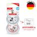 Nuk Space Schnuller Pacifier for 6-18 Months | BPA-Free Silicone | Disney Mickey Mouse | Extra Ventilation | Gray & Pink | 2-Pack - Buy Online on GoSupps.com