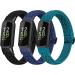 3-Pack Elastic Nylon Bands for Fitbit Inspire - Adjustable Replacement Straps in Black, Midnight Blue, and Azurite - Buy Online on GoSupps.com