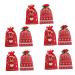 LALAFINA 10pcs Christmas Bouts Candy Bags Men for Christmas Drawstring Bag Christmas Bag Beam Port