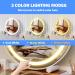 Gvnkvn 20 Vanity Mirror with Lights | LED Makeup Mirror | Large Round Lighted Mirror | Smart Touch Control | 3 Colors Dimmable | 360 Rotation | White - Buy Online on GoSupps.com