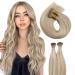 Moresoo Extensions Real Hair Bondings Blond 60 cm Keratin Bonding Extensions Real Hair Ashblond With Platinblond I Tip Hair Extensions Hair extension Real hair blonde silky just 40g/50s #p18/613 60 cm 3.i-tip #18p/613