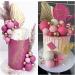Astaron 32-Piece Pink Gold Cake Topper Set | Mini Balloons & Rabbit Decorations for Weddings Baby Parties & Birthdays - Buy Online on GoSupps.com