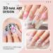  SUPWEE 3D Nail Art Gel - 14g - Non-stick gel - Solid Builder - For nail extensions - With nail brush and silicone mold - For manicures - Pearl white - Buy Online on GoSupps.com