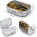 Pill Box with Tuscany Landscape - Decorative 2 Compartment Medicine Organizer for Pocket & Purse - Buy Online on GoSupps.com