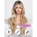 Wokestar Long Platinum Honey Blonde Synthetic Hair Wig with Curtain Fringe for Women - Buy Online on GoSupps.com