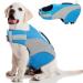 W up vest for dogs lifeguard dogs swimming vest swimming training dog life vest ripstop float coat dog life jacket with a rescue handle & reflectors for small medium large dogs (blue s) S blue