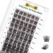 Lanciley Individual Lashes 72 Clusters Lashes DIY Eyelash Extensions False Eyelashes Individual Natural Soft Reusable Easy to Use C/D Curl 10/12/14/15/16mm - L28 72 clusters - L28
