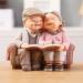 Loving Elderly Couple Figurines - Resin Grandparents Statue for Wedding Anniversary & Home Decor (Reading Style) - Buy Online on GoSupps.com