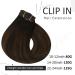 Vivien Clip-In Extensions | Real Remy Hair | Balayage Darkest Brown to Light Brown #2/8/2 | 50cm 120g | 20 Inch 7PCs - Buy Online on GoSupps.com
