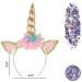 FUNCREDIBLE Unicorn Headband with Chunky Glitter - Rainbow | Halloween Cosplay Party Costume Accessory for Women, Girls, and Kids - Buy Online on GoSupps.com