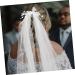 HAPINARY Tiara Pearl Yarn Wedding Veil Long Veil for Bride Wedding White Wedding Veil Wedding Veils for Brides Long Veil for Wedding Bridal Veil Veils for Women Wedding Veil for Brides - Buy Online on GoSupps.com