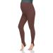 FUTURO FASHION Women's Maternity Fleece Lined Leggings Stirrup Comfortable Pregnancy Winter Cotton Leggings Over Bump Belly Support Stretchy Adjustable High Waisted Pants 8-22 UK 14 Brown