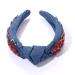 GLBCC Blue Flower Knot Headband - Rhinestone Crystal Wide Vintage Hairband for Women - Buy Online on GoSupps.com