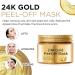 Haoutdory 24K Gold peeloff mask antiaging facial mask with collagen and hyaluronic acid skin firming moisturizing pore cleansing and blackhead removal for all skin types 120 ml - Buy Online on GoSupps.com