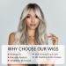 Testar Gray Wigs for Black Women - Long Ombre Brown Gray Curls with Bangs | Heat-Resistant Synthetic Wigs for Daily Wear - Buy Online on GoSupps.com