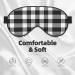 Adjustable Double-Sided White & Black Plaid Sleep Mask | Soft Eye Covers for Perfect Shading & Reduced Eye Edema | International Shipping Available - Buy Online on GoSupps.com