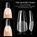 240 Pieces Half-Matte Nail Tips - Pre-Shaped Gelly Nails in 12 Sizes for Medium Coffin & Almond Shapes - International Shipping Available - Buy Online on GoSupps.com