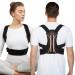 VOKKA Posture Corrector for Men and Women, Fully Adjustable Spine and Back Support, Breathable Back Brace, Comfortable Clavicle Straightener, Pain Relief for Neck, Back, Shoulders, Black X-Large