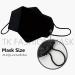 Buy 5 Pack Black Disposable KF-94 Face Masks - Made in Korea Adjustable Unisex Design Dust Protection Individual Packs for Adults - Buy Online on GoSupps.com