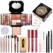 All in One Makeup Kit for Women Includes 54 Color Eyeshadow Palette Eyeliner Mascara Makeup Brushes Liquid Lipstick Eyebrow Soap (013-black)