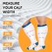 3 Pairs Plus Size Compression Socks for Women & Men | 20-30 mmHg | Wide Calf Knee High Flight Socks | Circulation Support | 2XL 3PCS - White Purple Blue - Buy Online on GoSupps.com