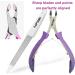 Professional 1/2 Jaw Cuticle Cutter Cuticle Nipper Stainless Steel Manicure Feet Hands Ingrown Toenail Cuticles Cuticle Scissors (Shining Purpul) - Buy Online on GoSupps.com