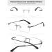 Buy Lanomi Frameless Photochromic Varifocal Reading Glasses for Men & Women - Blue Light Filter Borderless Intelligent Self-Tinting Multifocal - 1.5x Black Titan - Buy Online on GoSupps.com