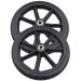 Wheelchair Wheels Wheelchair Front Castor 8 Inch Wheelchair Front Wheels replacement Non-Pneumatic Black Wheel Casters rotating Wheelchairs Rollators Accessory