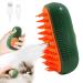 Steamy Cat Brush 3 in 1 Cat Steamy Brush Electric Cat Steam Brush with Wash-free Essence Cat Grooming Brush Silicone Self Cleaning Steam Brush for Massage Avocados - Green