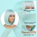 eNilecor Mint Green Short Bob Wig ? 12 Straight Synthetic Hair with Bangs | Cosplay & Daily Use + Free Wig Cap - Buy Online on GoSupps.com