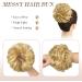 FESHFEN Messy Bun Hair Piece Scrunchie 55g Synthetic Updo Hairpiece Strawberry Blonde & Bleach Blonde for Women Girls - Buy Online on GoSupps.com