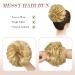 Fine Hair Part with Rubber Band - Large Dutt Hair Tie & Extensions for Women & Girls - Strawberry Blonde & Bleach Blonde - 55g - Buy Online on GoSupps.com