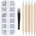 Petufun Flatback Rhinestones 1440 Pieces Nail Gems with 5 Picker Dotting Pen & Tweezers | Ideal for Tinkering & Crafting - Buy Online on GoSupps.com