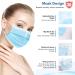 3-Ply Disposable Face Masks for Adults - Blue Ear Loop Masks with Nose Clip - 50 Pack - Buy Online on GoSupps.com