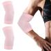 Elbow Brace Compression Sleeve Nylon Tennis Golfers Elbow Joint Support Sports Protection Arm Support Sleeves Pain Relief Pads for Women Men (Pink)