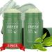 2Pack Green Mask Clay Stick Green Tea Purifying Clay Green Tea Mask Deep Clean Green Pore Stick Green Tea Mask Stick Monte Luna Deep Cleansing Smearing Mask Moisturizing Nourishing for all skin types