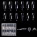 Kads 120 pieces Transparent Full Cover Dual Nail System Form UV Gel Acrylic Nail Art Form Artificial nail tips with scale for extension (model 9)