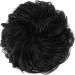 FESHFEN Messy Bun Hair Piece - Synthetic Wavy Curly Chignon Ponytail Extension for Women Girls Kids - Natural Black 38g - Buy Online on GoSupps.com