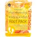 Honey & Almond Infused Moisturising Foot Pack Socks Enriched with Vitamin E - Helps Rough Cracked Heels - 2 Pack - Buy Online on GoSupps.com