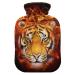 YOUJUNER Hot Water Bottle with Fire Tiger Face Cover Large 2 Liter Hot Water Bag Hot Water Bag Bed Bottle