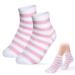 Hicarer Aloe Socks Moisturising Spa Socks Aloe Infused Socks Non Slip Lotion Fuzzy Socks for Women Repairing Softening Dry Feet Cracked Feet Skins Pink and White