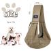 Buy Hand-Free Khaki Pet Carrier Bag - Breathable Cotton Travel Bag for Dogs & Cats - Buy Online on GoSupps.com