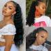 Ponytail Extension Human Hair Drawstring Ponytail Extension Water Wave Ponytail Hair Pieces Natural Color Natural Wave Ponytail Clip in Hair Extensions for Black Women Ponytail Hair Extension(Size:14i 14inch 100g Black - Buy Online on GoSupps.com