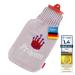 Snoozy hot bottle with soft and cozy cover XXL with 2 liter volume for long -lasting heat 100% natural rubber (Princess)