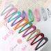 Zevonda Glitter Hair Snapping Clips | Colorful Metal Sequin Hair Clips for Toddlers & Girls - 12 Pack - Buy Online on GoSupps.com