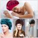 Paefiu 4-Piece Silk Sleeping Hood Set for Women & Girls Breathable Hair Bonnets in Black Red Cyan & Coffee - Buy Online on GoSupps.com