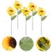 HOMSFOU 5pcs Sunflower Artificial Flower Decoraciones Para Salas De Casa Faux Artificial Sunflowers Bouquet Artificial Sunflower Bouquets Silk Sunflower Bride Green Plants Wedding Plastic - Buy Online on GoSupps.com
