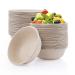 100pcs 28 OZ Paper Bowls Disposable Compostable Bowls Bulk Eco-friendly Bagasse Bowls Heavy-duty Bowls Perfect Eco-Friendly Sugarcane Bowls for Salad Dessert Milk Cereals Snacks Salads (100)