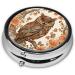 Owl Beliefs Mini Round Pill Box - 3 Compartment Travel Organizer | Portable Medicine Case for Home & Office - Buy Online on GoSupps.com
