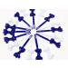 Tara Girls 20pc Cute Self Hinge Plastic Bow Hair Barrettes - Multi Design Sunflower & Navi White | BR-110 - Buy Online on GoSupps.com
